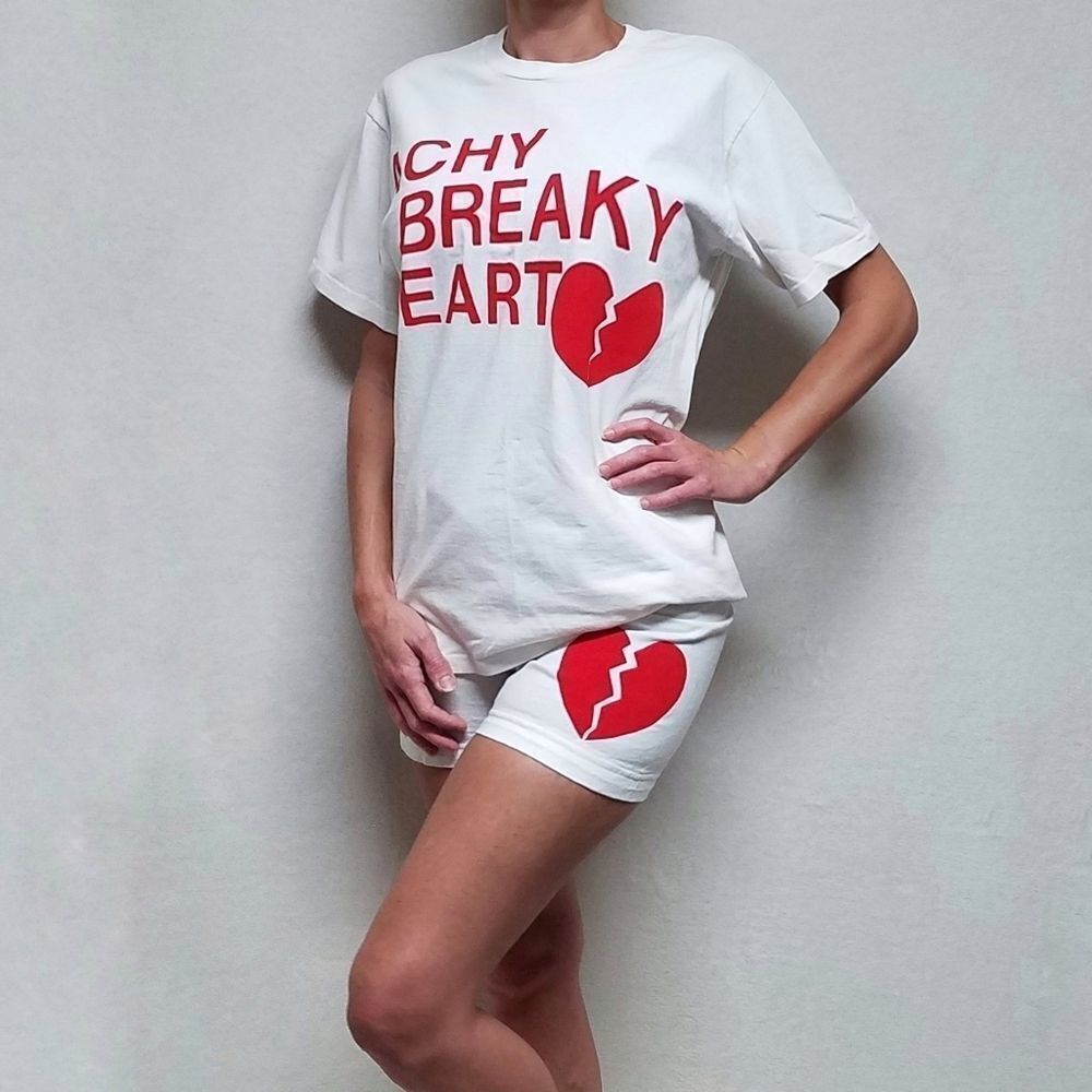 Rare Vintage 1992 Billy Ray Cyrus Achy Breaky Heart Tee High Rise Shorts Set